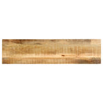 ZNTS Console Table 140x35x76 cm Solid Rough Mango Wood 247815