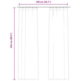 Blackout Curtains 2 pcs with Hooks Velvet Cream 140x245 cm 134518