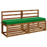 2-Piece Bench Cushions SOEST 2 pcs 100% Polyester Green 949875