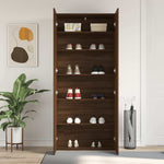 Shoe Cabinet with Door Brown 80 x 35.5 x 180 cm Engineered wood 3333842