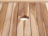 Folding Garden Table Natural 160 x 80 x 76 cm Solid Teak Wood 42028480