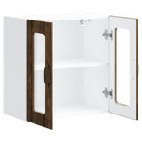 Kitchen Wall Cabinet with Glass Door Lucca Smoked Oak Engineered Wood 853912