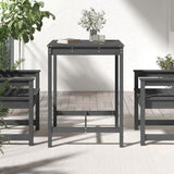Garden Table Grey 82.5x82.5x110 cm Solid Wood Pine 824083