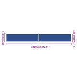 Retractable Side Awning Blue 160x1200 cm 318070