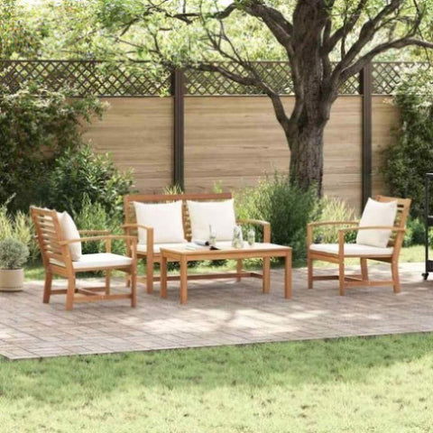 Garden Sofa Set Natural Solid teak wood 3356853