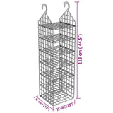 Hanging Closet Organiser with 7 Shelves 2 pcs 3102980