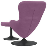 Egg Chair with Footstool Purple 63 x 73 x 90 cm Velvet 42002754