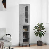 Highboard Concrete Grey 34,5x34x180 cm Engineered Wood 3199373