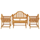 4 Piece Garden Lounge Set Solid Wood Teak 3100779