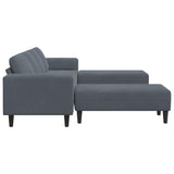 Sofa Set 3 pcs Dark grey Velvet 3335123