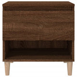 Bedside Table Brown Oak 50x46x50 Engineered Wood 819546