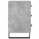 ZNTS Bedside Cabinet Concrete Grey 40x40x66 cm Engineered Wood 827688