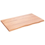 Table Top Light Brown 100x60x cm Treated Solid Wood Oak 3156369