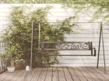 Garden Swing Bench Black Steel, Plastic Medium Hanging mount 317143