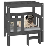 Dog Bed Grey 65.5x50.5x70 cm Solid Wood Pine 822374