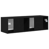 TV Wall Cabinet 98 x 31 x 29.5 cm Black Engineered Wood 892231