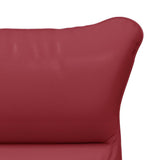 Armchair Wine Red 69 x 74 x 93 cm Artificial Leather 42001860