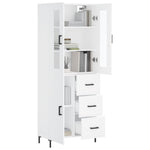 Highboard White 69.5x34x180 cm Engineered Wood 3198465