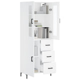 Highboard White 69.5x34x180 cm Engineered Wood 3198465