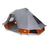 Tipi Tent with Roof Grey and Orange 466 x 310 x 240 cm Taffeta 42000959