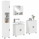 Bathroom Furniture Set Wall-mounted 4 pcs High Gloss White 3393007