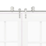 Sliding Door Hardware Kit 400 cm Stainless Steel Silver 3295774