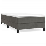 Box Spring Bed Frame Dark Grey Single Velvet 3121188