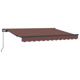 Retractable Awning Brown 300 x 200 cm Fabric 3329532