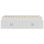 Storage Bed Frame White 80 x 200 cm Engineered wood 3335197