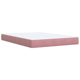 Box Spring Bed with Mattress Pink 140x190 cm Velvet 3290911