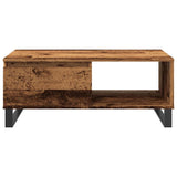 ZNTS Coffee Table Old Wood 90x50x36.5 cm Engineered Wood 857338