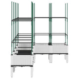 Garden Planter with Trellis White 160x120x142.5 cm PP 367969
