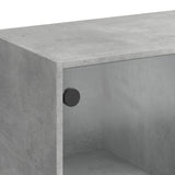 Highboard with Doors Concrete Grey 68x37x142 cm Engineered Wood 3295867