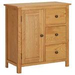 ZNTS Cupboard 70x35x75 cm Solid Oak Wood 289188