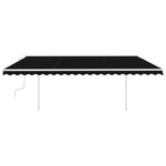 ZNTS Manual Retractable Awning with Posts 5x3 m Anthracite 3069979