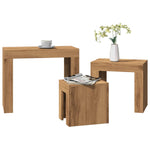 ZNTS Nesting Coffee Tables 3 pcs Artisian Oak Engineered Wood 856673