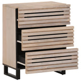 Sideboard White 60x34x75 cm Solid Wood Mango 377454