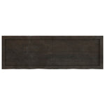 Table Top Dark Brown 120x40x cm Treated Solid Wood Oak 3156434