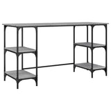 Desk Grey Sonoma 140x50x75 cm Metal and Engineered Wood 845329