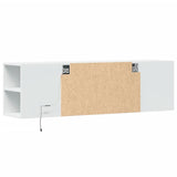 TV Wall Cabinet with LED Lights White 135x31x39.5 cm 852383