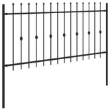Spike Fence Asten Black 200 x 150 cm Powder-Coated Steel 42030082