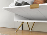 Two Flip Drawer Narrow Shoe Cabinet - White T3398P342455