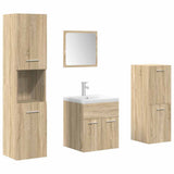 5 Piece Bathroom Furniture Set Sonoma Oak Engineered Wood 3325020
