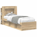 Headboard Cabinet with Storage Sonoma Oak Engineered Wood 8001248