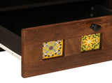 TV Cabinet with Drawer Walnut 105 x 33 x 46 cm Solid Mango Wood 4018238