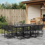 Garden Dining Set Black 3295039