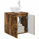 Wall-Mounted Sink Vanity Smoked Oak 49.5 x 35 x 63 cm 890387
