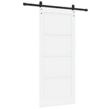 Sliding Door White 86 x 198.5 cm Solid Pine Wood 3333287