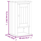 3 Piece Bathroom Furniture Set BERG Black Solid Wood Pine 3206501