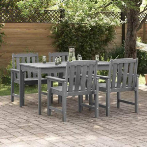 Garden Dining Chair 4 pcs Light Grey 65.5 x 55.5 x 88cm Plastic 3335797